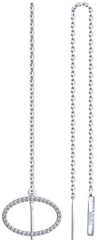 Серьги SOKOLOV 94025830 вес 3.12 г серебро, фианит купить,25650