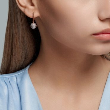 Серьги Diamant 93-121-01987-1 вес 3.8 г серебро, фианит купить,31806