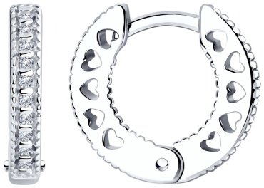 Серьги SOKOLOV 94026032 вес 3.54 г серебро, фианит купить,18468