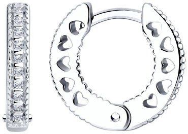 Серьги SOKOLOV 94026032 вес 3.54 г серебро, фианит купить,18468