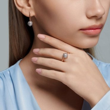 Серьги Diamant 93-121-01987-1 вес 3.8 г серебро, фианит купить,31806