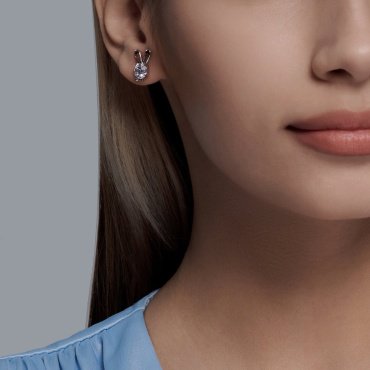 Пусеты SOKOLOV 94025919 вес 2.8 г серебро, фианит купить,16416