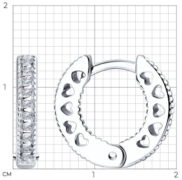 Серьги SOKOLOV 94026032 вес 3.54 г серебро, фианит купить,18468