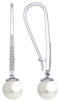 SOKOLOV 94022212-s50 3.76 г серебро, фианит, жемчуг купить,23495