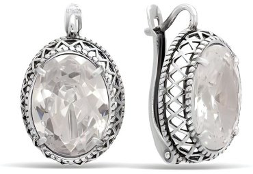 Серьги Красная пресня 3387612 вес 11.9 г серебро, фианит купить,48000
