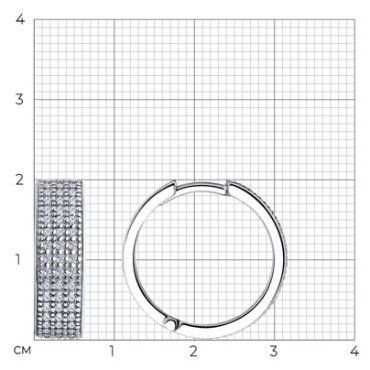 Серьги SOKOLOV 94025922 вес 5.76 г серебро, фианит купить,31529