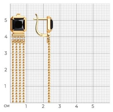 Серьги Diamant 93-321-02083-1 вес 4.74 г серебро, оникс, фианит купить,45894