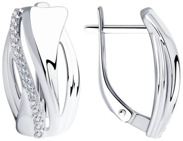 Серьги SOKOLOV 94023297-sk15 вес 3.52 г серебро, фианит купить,29513
