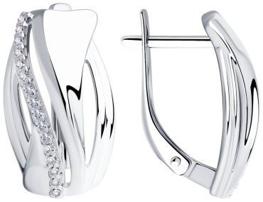 Серьги SOKOLOV 94023297-sk15 вес 3.52 г серебро, фианит купить,29513