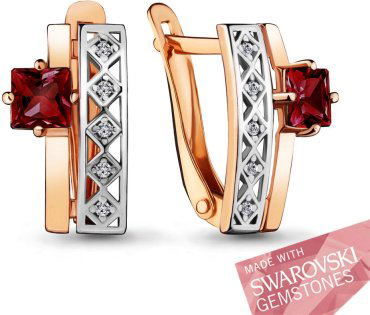 Серьги AQUAMARINE 44840502А.6 вес 2.16 г серебро, топаз, фианит купить,38644