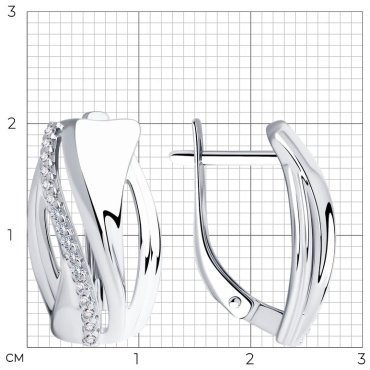Серьги SOKOLOV 94023297-sk15 вес 3.52 г серебро, фианит купить,29513