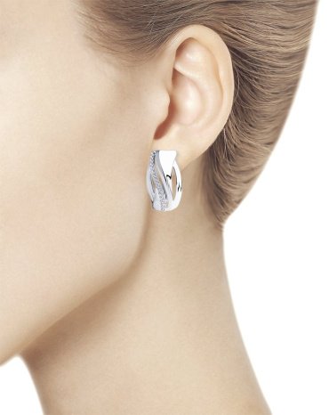 Серьги SOKOLOV 94023297-sk15 вес 3.52 г серебро, фианит купить,29513