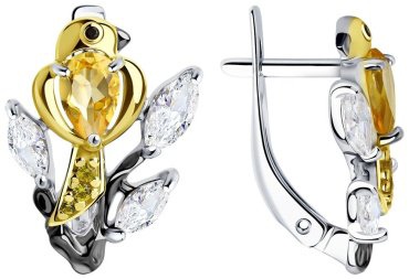 Серьги SOKOLOV 92021618 вес 3.33 г серебро, фианит купить,24949