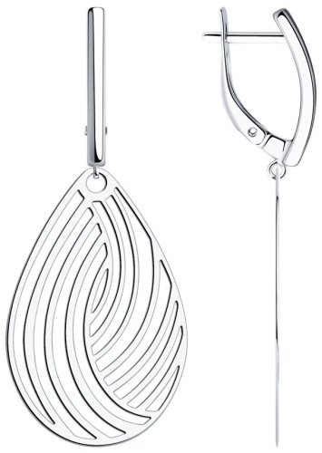 Серьги SOKOLOV 94024931 вес 3.29 г серебро, без вставок купить,34631