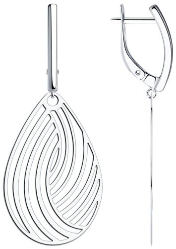 Серьги SOKOLOV 94024931 вес 3.29 г серебро, без вставок купить,34631