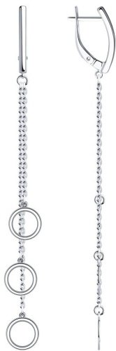Серьги-цепочки SOKOLOV 94024290 вес 3.84 г серебро, без вставок купить,NaN