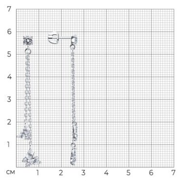 Пусеты SOKOLOV 94025979 вес 3.15 г серебро, фианит купить,20085