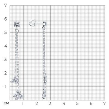 Пусеты SOKOLOV 94025979 вес 3.15 г серебро, фианит купить,20085