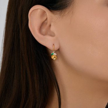 Серьги Diamant 93-120-02276-1_s вес 1.81 г серебро, фианит, эмаль купить,11999