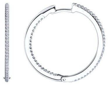 Серьги SOKOLOV 94025862 вес 5.62 г серебро, фианит купить,28865