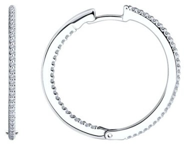 Серьги SOKOLOV 94025862 вес 5.62 г серебро, фианит купить,28865