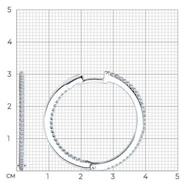 Серьги SOKOLOV 94025862 вес 5.62 г серебро, фианит купить,28865