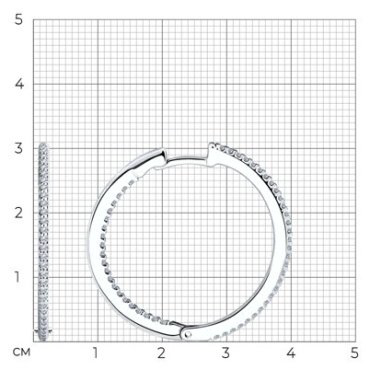 Серьги SOKOLOV 94025862 вес 5.62 г серебро, фианит купить,28865
