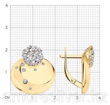 Серьги Diamant 93-120-01527-1 вес 4.83 г серебро, фианит купить,14745