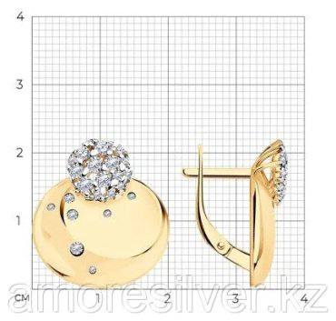 Серьги Diamant 93-120-01527-1 вес 4.83 г серебро, фианит купить,14745