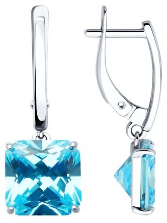 Серьги SOKOLOV 94026755 вес 4.97 г серебро, фианит купить,29999