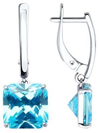 Серьги SOKOLOV 94026755 вес 4.97 г серебро, фианит купить,29999
