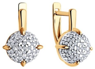 Серьги Diamant 93-120-01987-1 вес 3.56 г серебро, фианит купить,18750