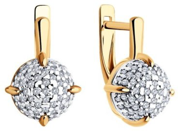 Серьги Diamant 93-120-01987-1 вес 3.56 г серебро, фианит купить,18750
