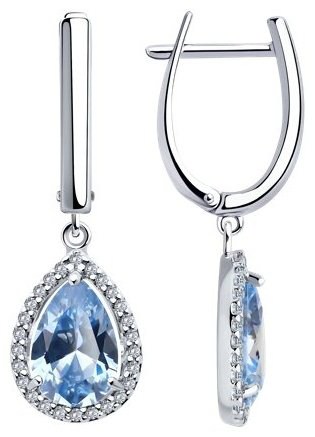 Серьги SOKOLOV 94026744 вес 4.85 г серебро, фианит купить,32362