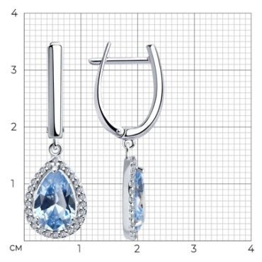 Серьги SOKOLOV 94026744 вес 4.85 г серебро, фианит купить,32362
