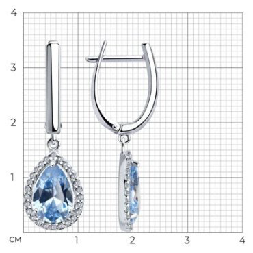 Серьги SOKOLOV 94026744 вес 4.85 г серебро, фианит купить,32362
