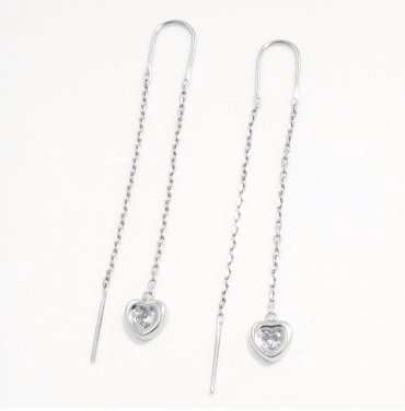 Серьги-цепочки SOKOLOV 94026029 вес 2.57 г серебро, фианит купить,11477