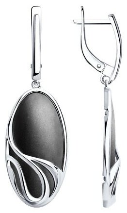 Серьги Diamant 94-121-01738-1 вес 5.75 г серебро, без вставок купить,12265