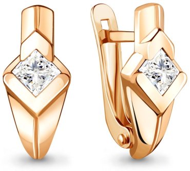 Серьги AQUAMARINE 48517 вес 2.3 г серебро, фианит купить,20084