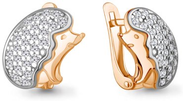 Серьги AQUAMARINE 400507А.6 вес 2.28 г серебро, фианит купить,21470