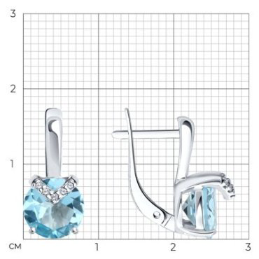 Серьги SOKOLOV 92022959 вес 3.27 г серебро, фианит купить,25650