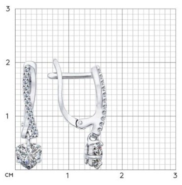 Серьги SOKOLOV 94021948 вес 2.25 г серебро, фианит купить,NaN