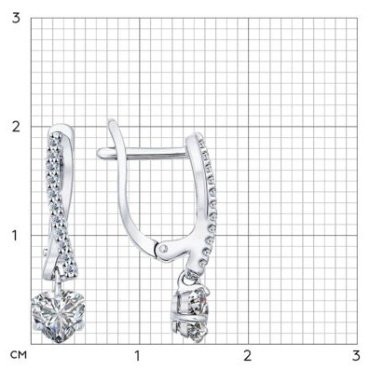 Серьги SOKOLOV 94021948 вес 2.25 г серебро, фианит купить,NaN