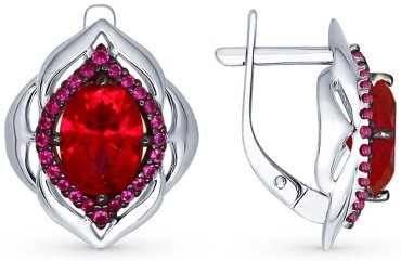 Серьги SOKOLOV 84020029 вес 3.84 г серебро, фианит, корунд купить,NaN
