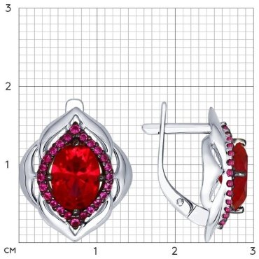 Серьги SOKOLOV 84020029 вес 3.84 г серебро, фианит, корунд купить,NaN