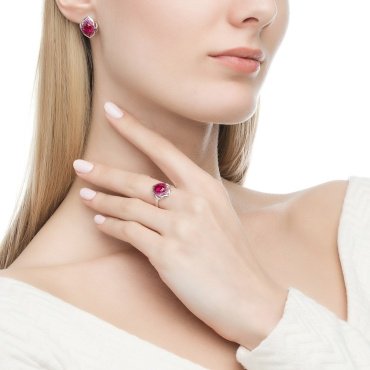 Серьги SOKOLOV 84020029 вес 3.84 г серебро, фианит, корунд купить,NaN