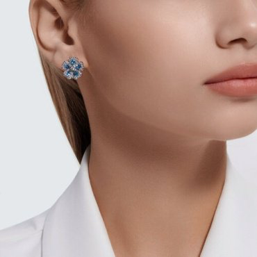 Серьги SOKOLOV 92022867 вес 3.62 г серебро, фианит, топаз купить,NaN