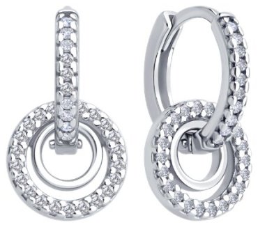 Серьги SOKOLOV 94026909 вес 3.62 г серебро, фианит купить,26550