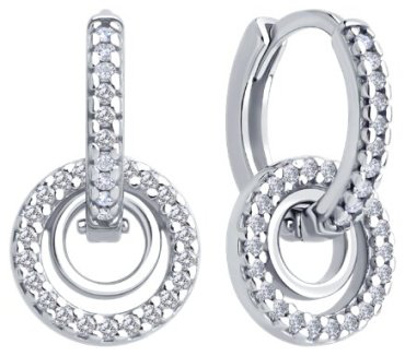 Серьги SOKOLOV 94026909 вес 3.62 г серебро, фианит купить,26550