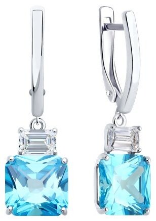 Серьги SOKOLOV 94026768 вес 5.9 г серебро, фианит купить,38622